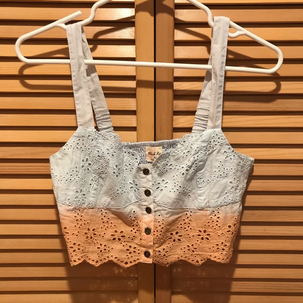 Eyelet crop top